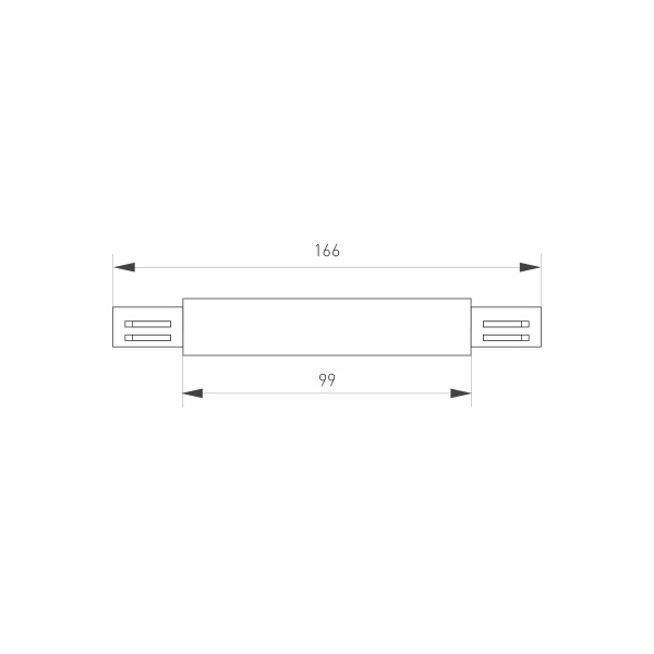 Коннектор прямой LGD-4TR-CON-LONG-BK (C) (Arlight, IP20 Пластик, 3 года)