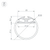 Профиль ROUND-D30-2000 ANOD (Arlight, Алюминий)