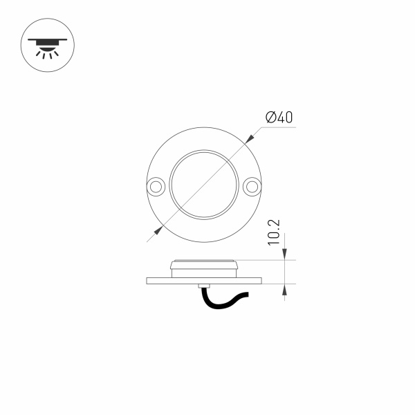 Светильник ART-DECK-LAMP-R40-1W Day4000 (SL, 120 deg, 12-24V) (Arlight, IP67 Металл, 3 года)