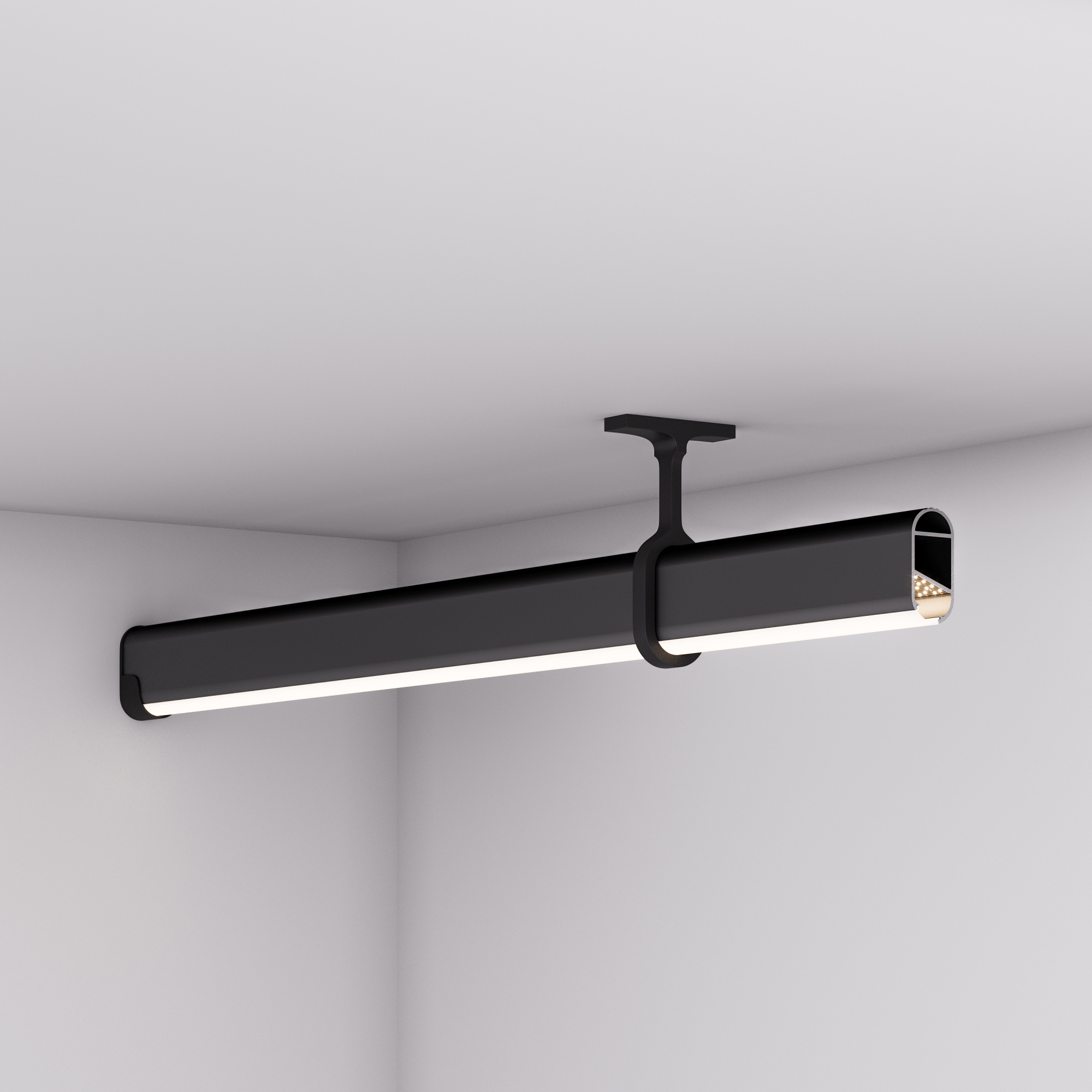 Профиль WARDROBE-1530-2000 ANOD BLACK (Arlight, Алюминий)