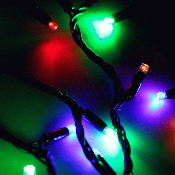 Светодиодная гирлянда ARD-STRING-CLASSIC-10000-BLACK-100LED-LIVE RGB (230V, 7W) (Ardecoled, IP65)