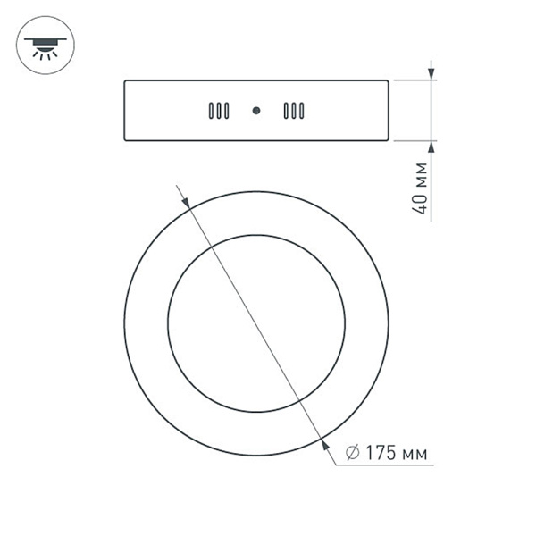 Светильник SP-R175-12W Warm White (Arlight, IP20 Металл, 3 года)