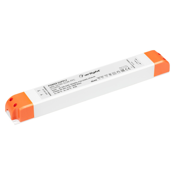 Блок питания ARV-24100-SLIM-PFC (24V, 4.2A, 100W) (Arlight, IP20 Пластик, 2 года)