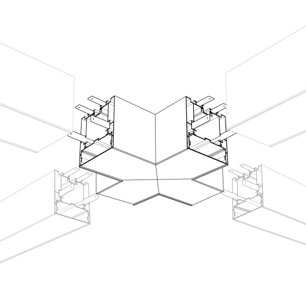 Угол S2-LINE-7977-X90 крестовой (Arlight, Металл)