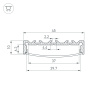 Профиль LINE-4510-2000 ANOD (Arlight, Алюминий)