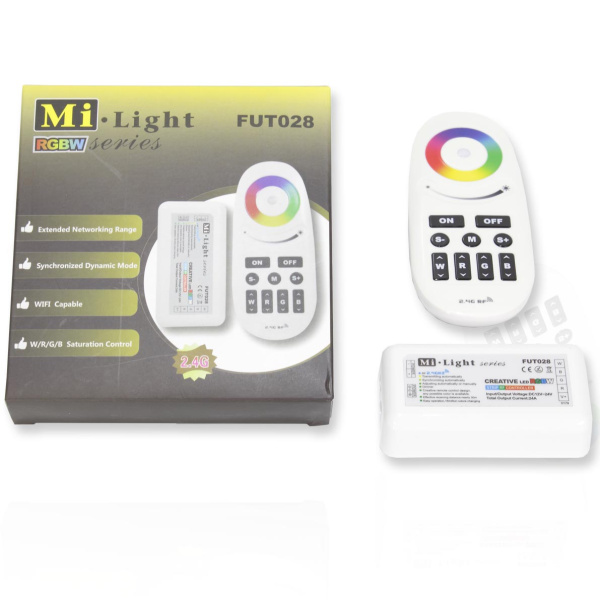 Контроллер с пультом Mi-Light RGBW FUT028 P192 (12-24V, 288-576W)