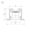 Профиль SL-LINE-3523-F-2500 WHITE (Arlight, Алюминий)