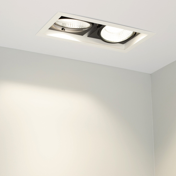 Светильник CL-KARDAN-S283x152-2x25W Warm3000 (WH-BK, 30 deg) (Arlight, IP20 Металл, 3 года)