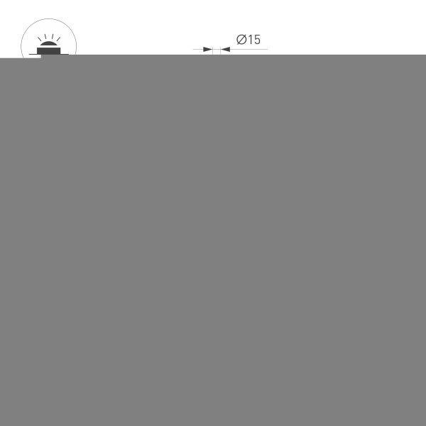 Светильник KT-CATALI-BOLL-H1075-0.5W Warm3000 (BK, 160 deg, 24V) (Arlight, IP65 Металл, 3 года)