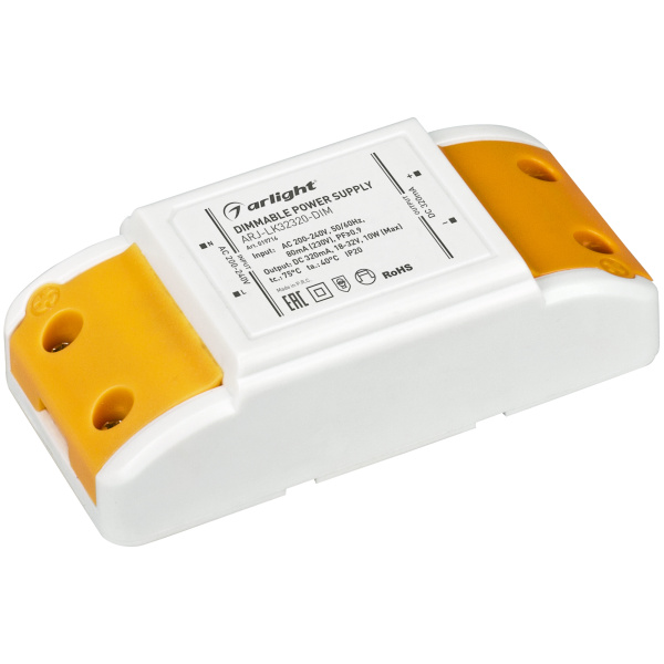 Блок питания ARJ-LK32320-DIM (10W, 320mA, PFC, Triac) (Arlight, IP20 Пластик, 2 года)