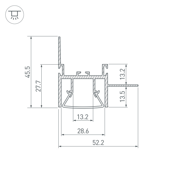 Профиль FOLED-WALL-3000 (Arlight, Алюминий)