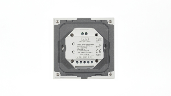 Сенсорная панель T16-2 White IC19 (220V, DIM, 2 zone, DMX512, RF 2.4GHz)