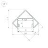 Профиль SL-KANT-H18-2000 BLACK (Arlight, Алюминий)