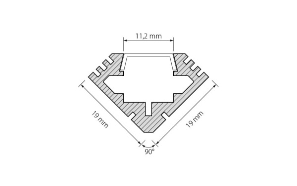 Профиль PDS45-T-1900 ANOD (Arlight, Металл)