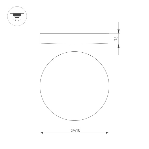 Светильник SP-FLOWER-R410-32W Day4000-MIX (WH, 110 deg, 230V, MOTION) (Arlight, IP54 Пластик, 3 года)