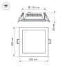 Светодиодная панель LT-S200x200WH 16W Warm White 120deg (Arlight, IP40 Металл, 3 года)