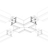 Угол S2-LINIA55-F-X90 крестовой (Arlight, Металл)