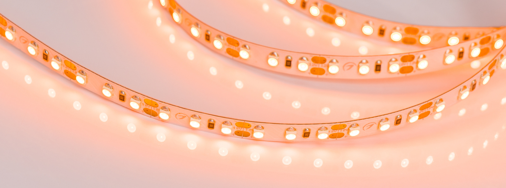 Лента RT 2-5000 12V Orange 2X (3528, 600 LED, LUX) (Arlight, 9.6 Вт/м, IP20)