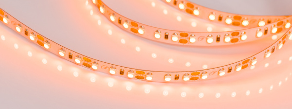 Лента RT 2-5000 12V Orange 2X (3528, 600 LED, LUX) (Arlight, 9.6 Вт/м, IP20)