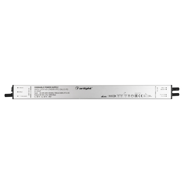 Блок питания ARPV-LG24160-LINEAR-PFC-DALI2-PD (24V, 6.7A, 160W) (Arlight, IP67 Металл, 5 лет)