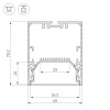 Профиль с экраном SL-LINE-6070-2500 BLACK+OPAL (Arlight, Алюминий)