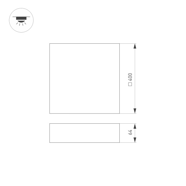 Светильник SP-QUADRO-S400x400-40W Day4000 (WH, 120 deg, 230V) (Arlight, IP40 Металл, 3 года)