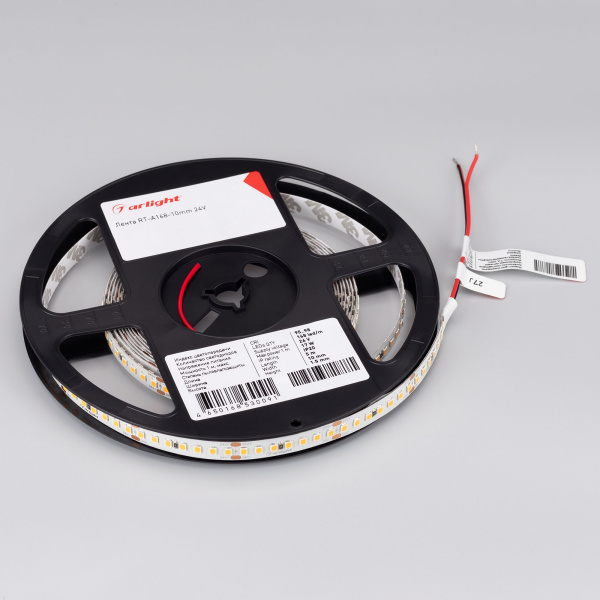 Лента RT-A168-10mm 24V Warm2700 CRI98 (17 W/m, IP20, 2835, 5m) (Arlight, Открытый)