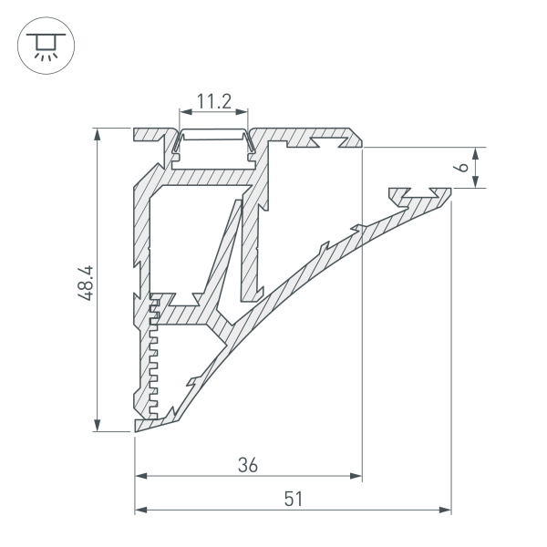 Профиль SHELF-620-2000-SET ANOD (Arlight, Алюминий)