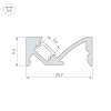 Профиль SL-BEVEL-W21-2000 ANOD BLACK (Arlight, Алюминий)
