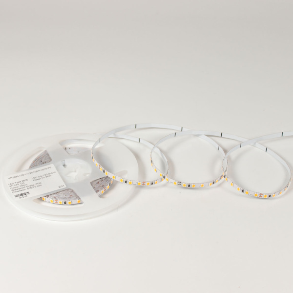 Светодиодная лента Standart Pro class, 2835, 120 led/m, 5mm, без скотча, yellow, 24V, IP20, SL7