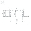 Профиль KLUS-POWER-W50H25-F-HIDE-2000 (Arlight, Алюминий)